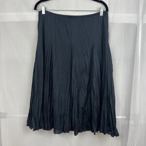 Vintage 90s Larry Levine black fairy midi skirt ruched y2k festival Medium goth